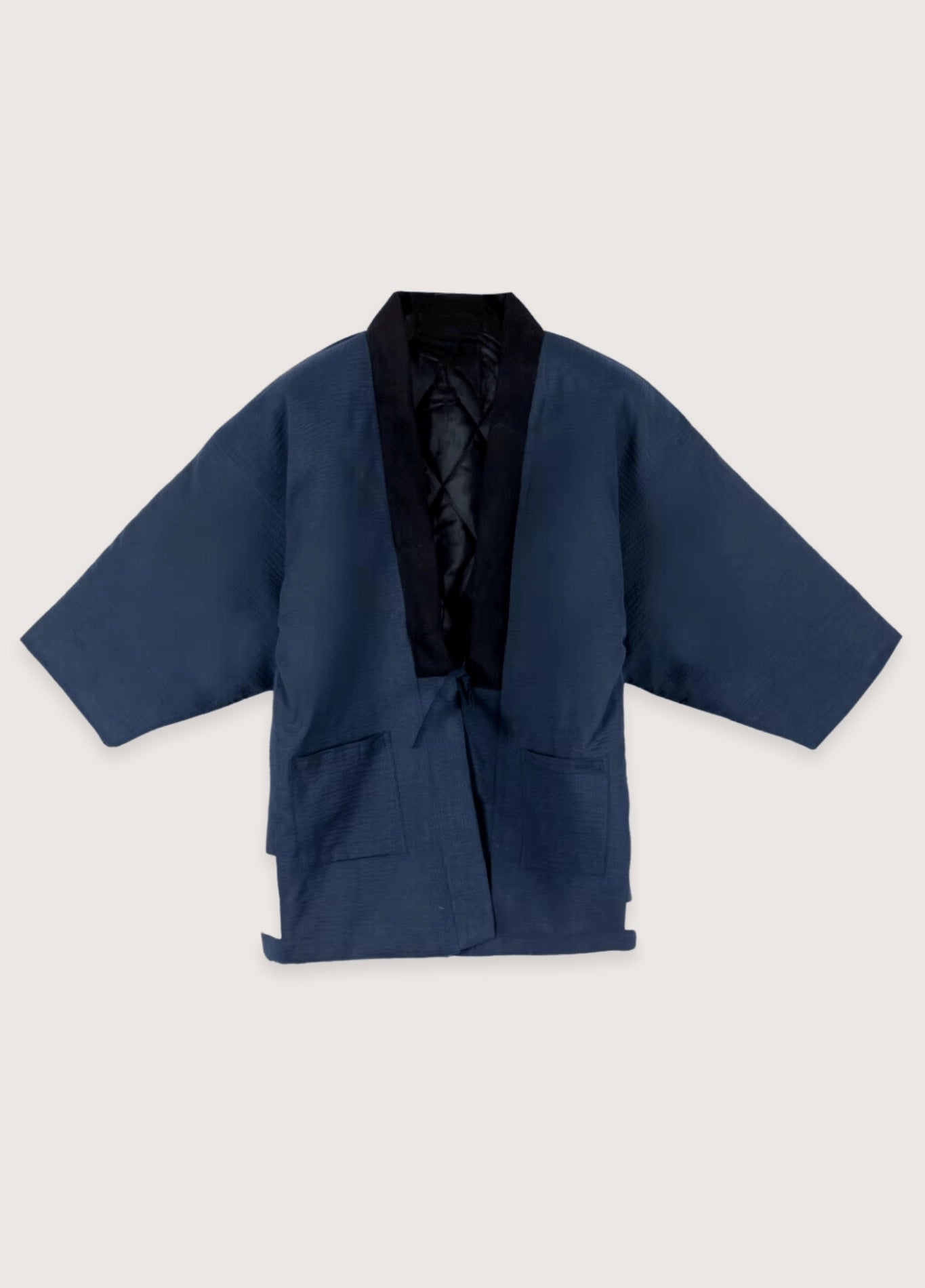 Veste Kimono Bleu nuit - Carpe Koi 2